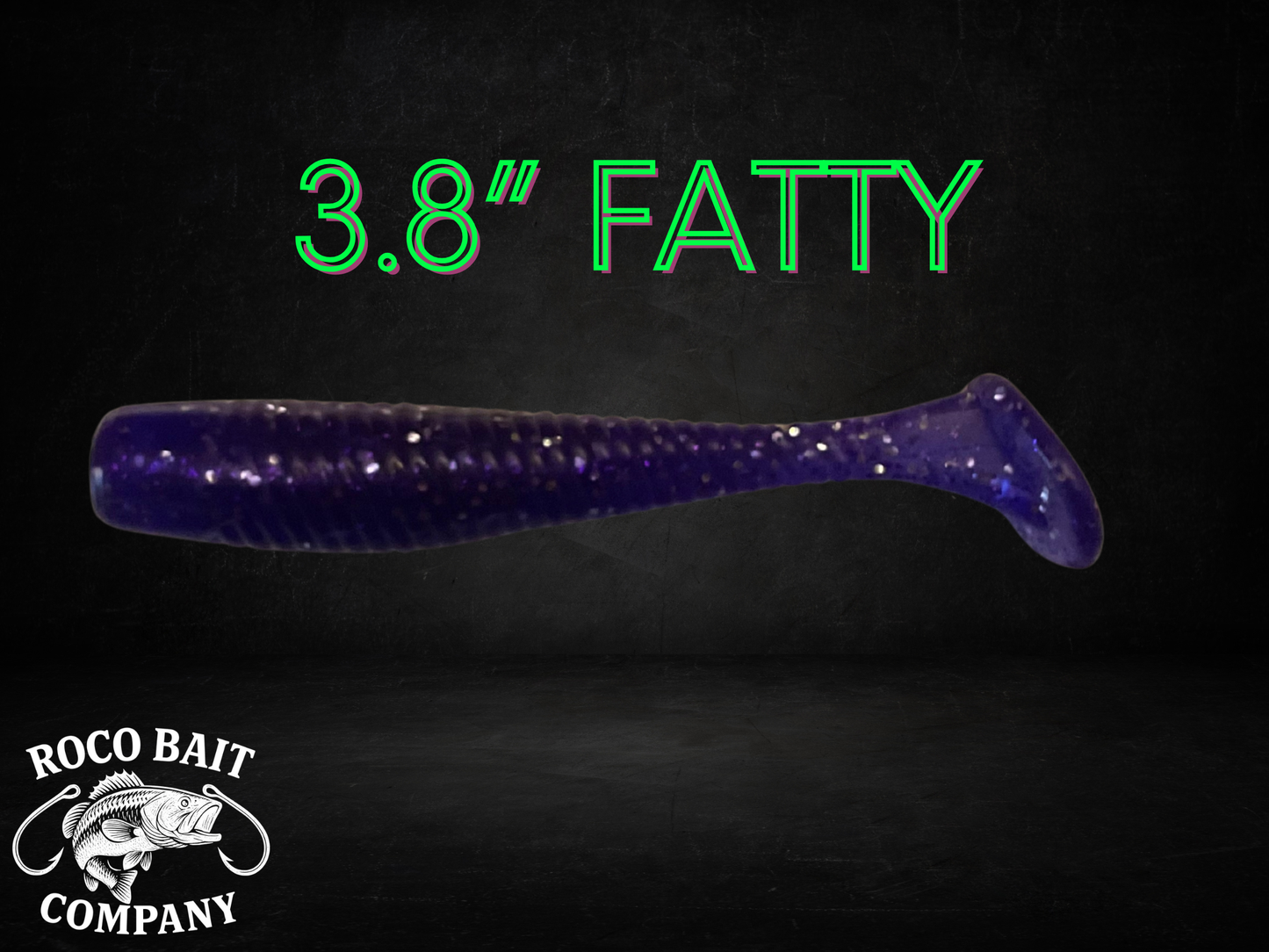 3.8” Purple Pounder Fatty Paddletail