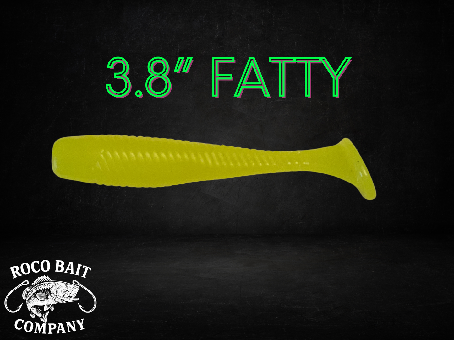 3.8” Chartreuse Fatty Paddletail