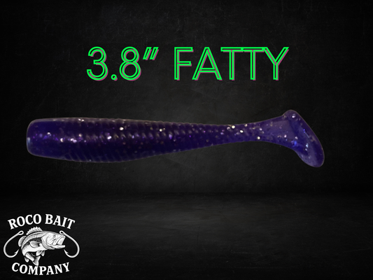 3.8” Purple Pounder Fatty Paddletail