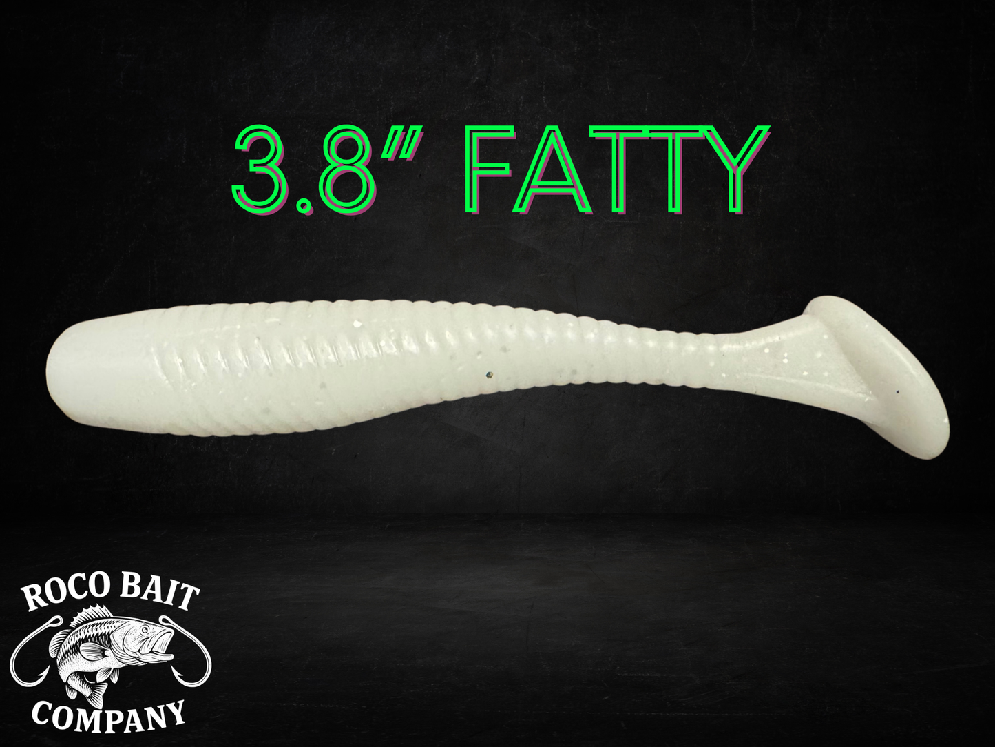 3.8” White Fatty Paddletail