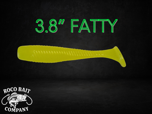 3.8” Chartreuse Fatty Paddletail
